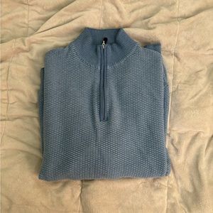 David Donahue 3/4 zip collar sweater